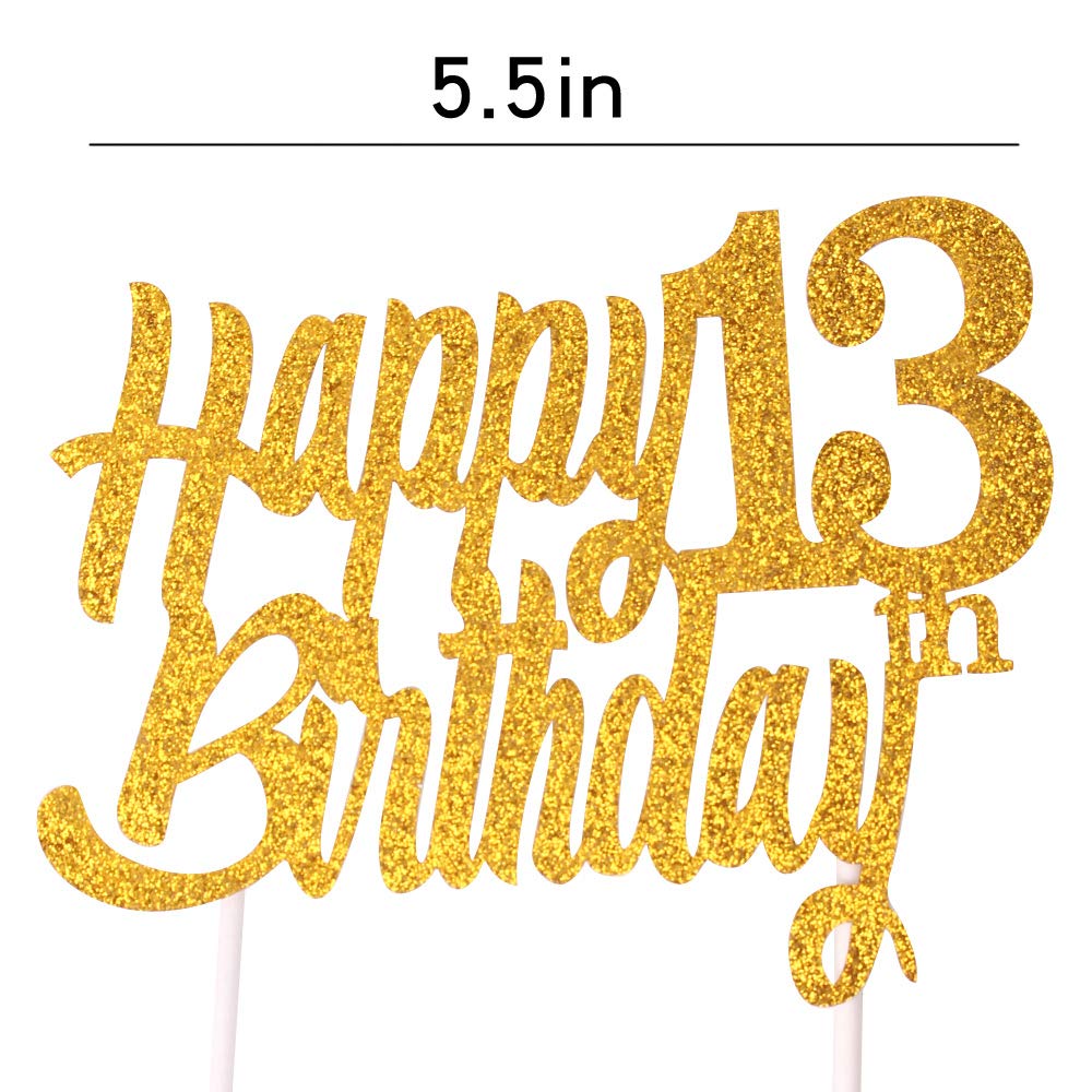 【Sunny Blessing】 Sunny Zx 13 Years Blessed And Loved Cake Topper 13th | Desertcart